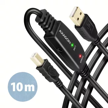 Axagon ADR-210B USB 2.0 A-M -> B-M active connecting/repeater cable 10m