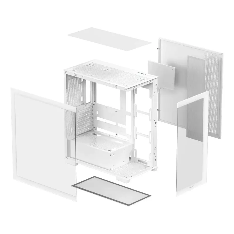 PC case DeepCool CG580 WH White — ATX/mATX/ITX, tempered glass, supports 120/140 mm fans, 3.5 inch×2, 2.5 inch×3, USB 3.2 Gen1