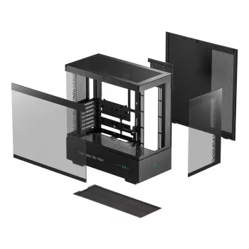 PC case DeepCool CH690 DIGITAL Tower Black — ATX/Micro-ATX/Mini-ITX, LCD display, 3x2.5 inch + 1x3.5 inch bays, up to 450 mm GPU, 182 mm CPU cooler