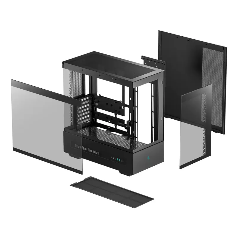PC case DeepCool CH690 DIGITAL Tower Black — ATX/Micro-ATX/Mini-ITX, LCD display, 3x2.5 inch + 1x3.5 inch bays, up to 450 mm GPU, 182 mm CPU cooler