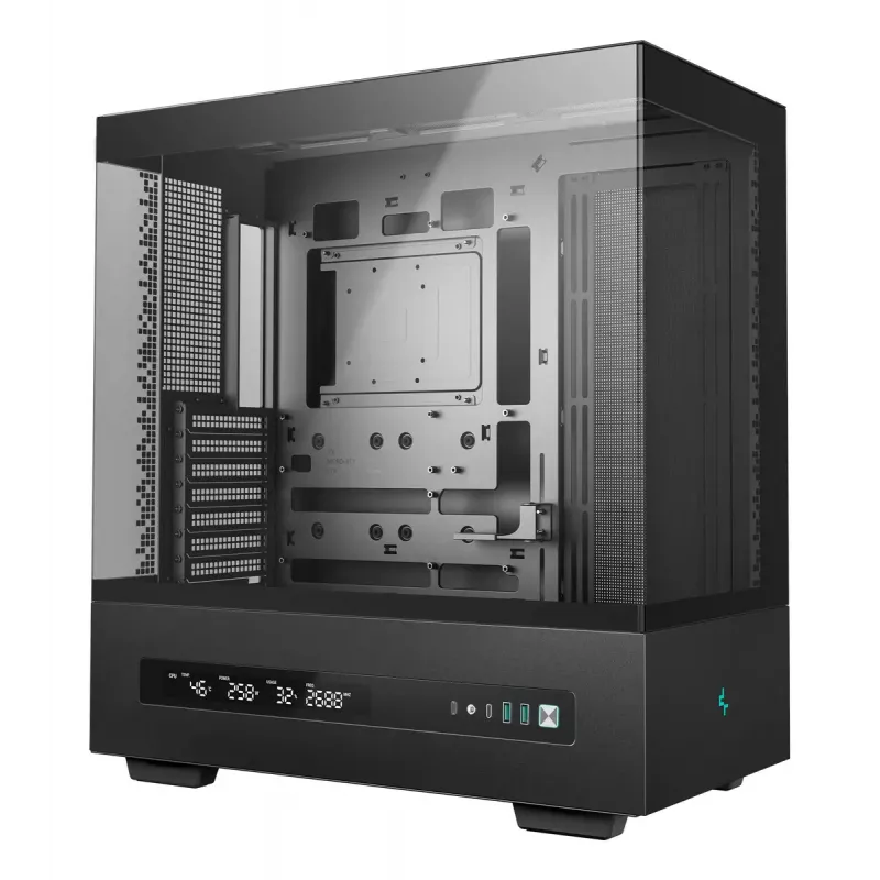 PC case DeepCool CH690 DIGITAL Tower Black — ATX/Micro-ATX/Mini-ITX, LCD display, 3x2.5 inch + 1x3.5 inch bays, up to 450 mm GPU, 182 mm CPU cooler