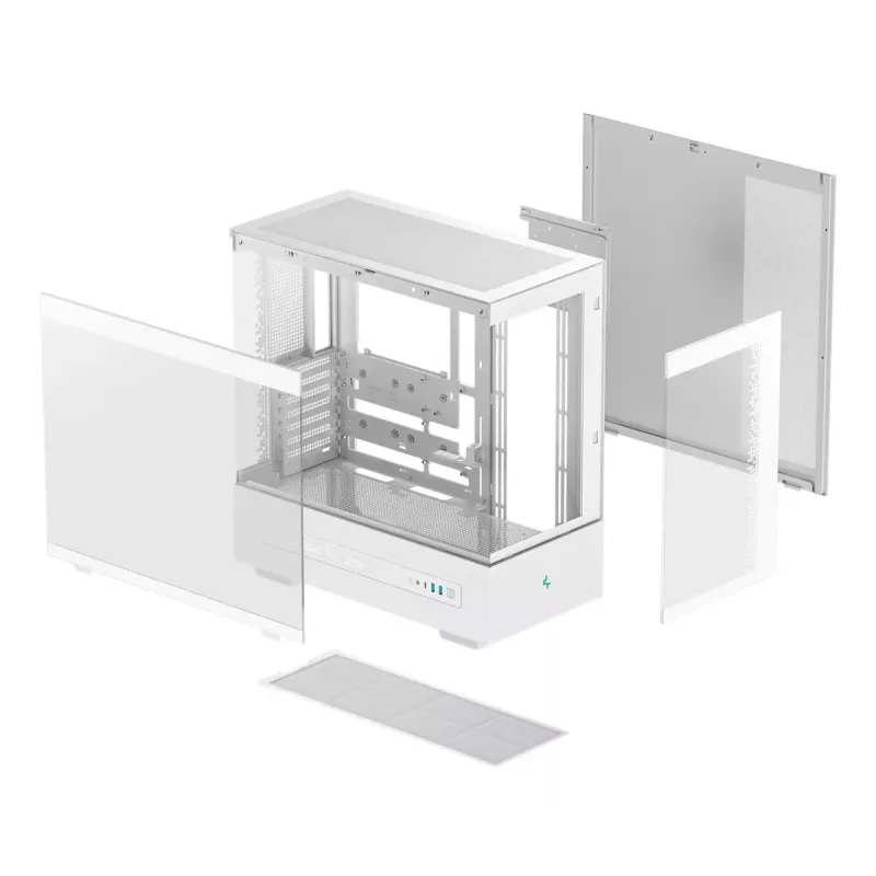 PC case DeepCool CH690 Tower White — ATX/microATX support, LCD display, 3x2.5 inch bays, 1x3.5 inch, GPU up to 450 mm, CPU cooler height 182 mm