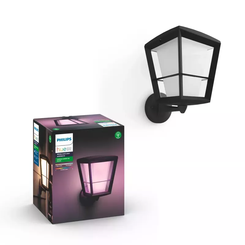 Smart wall light Philips Hue White and colour ambience Econic Outdoor Wall Light