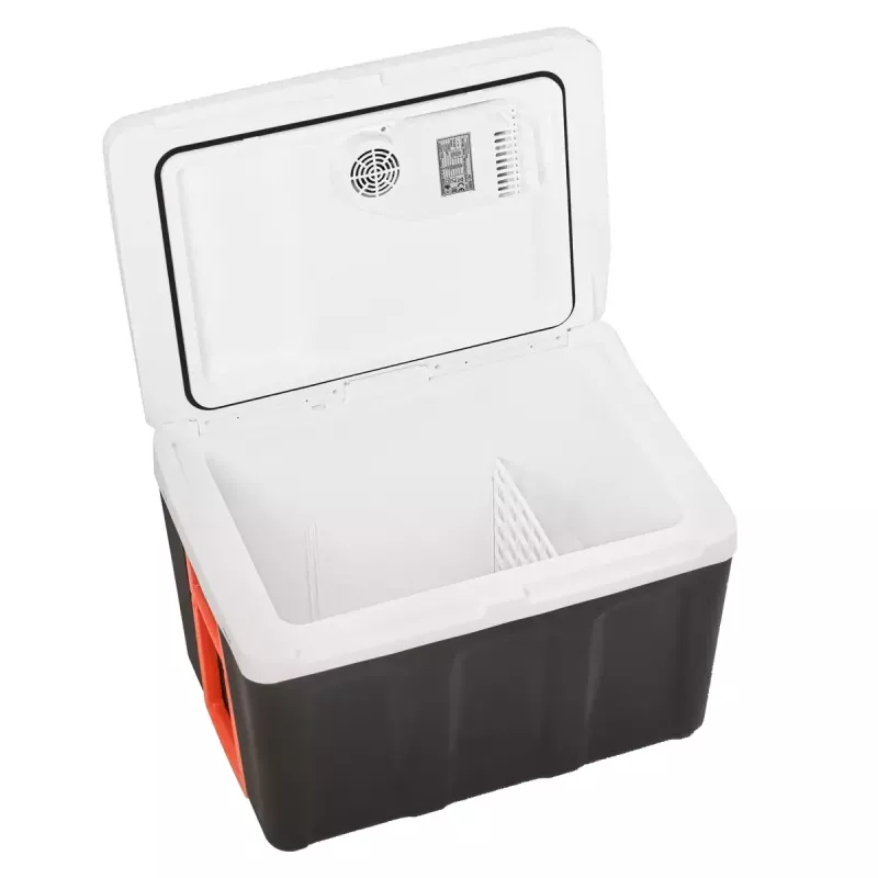 Portable cooler Adler AD 8090 — 40 L 12 V car fridge, Peltier cooling, 220–240 V mains, wheels