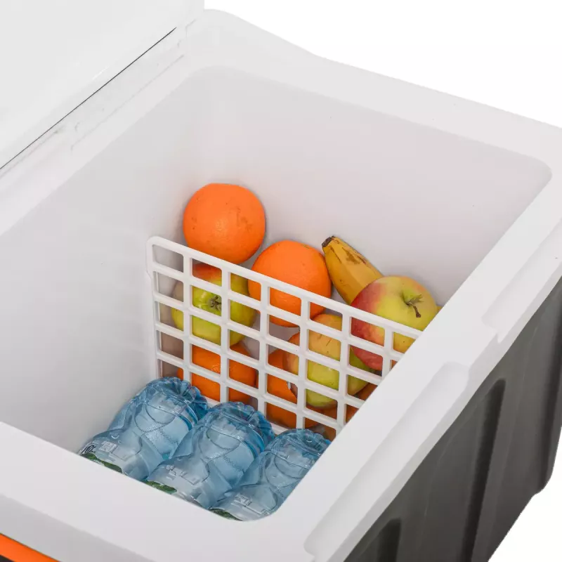 Portable cooler Adler AD 8090 — 40 L 12 V car fridge, Peltier cooling, 220–240 V mains, wheels