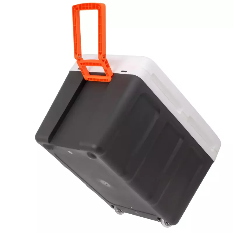 Portable cooler Adler AD 8090 — 40 L 12 V car fridge, Peltier cooling, 220–240 V mains, wheels
