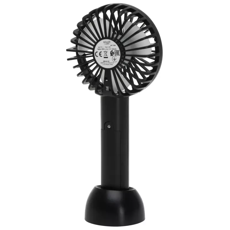 Table fan Adler AD 7338 Mini USB — 7 cm diameter, 3 speeds, black