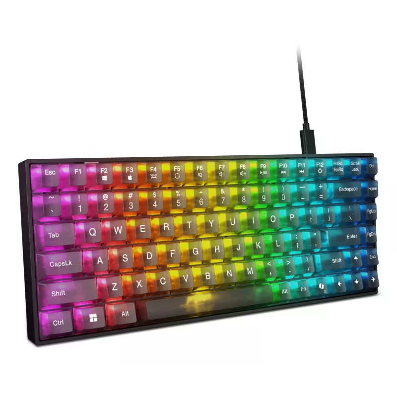 Mechanical gaming keyboard Lenovo Legion K510 Mini Pro 75% US English, 84 keys, RGB, USB, 1.8 m cable, Black/Transparent