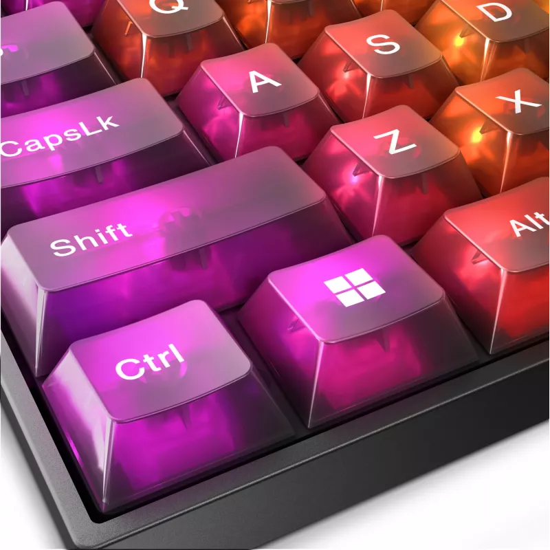 Mechanical gaming keyboard Lenovo Legion K510 Mini Pro 75% US English, 84 keys, RGB, USB, 1.8 m cable, Black/Transparent
