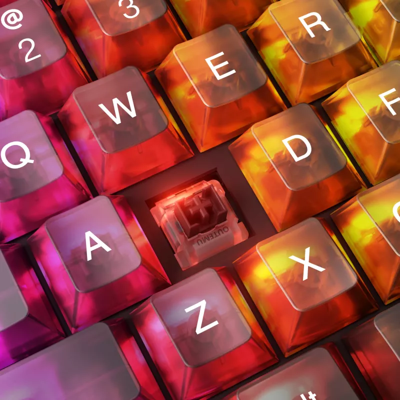 Mechanical gaming keyboard Lenovo Legion K510 Mini Pro 75% US English, 84 keys, RGB, USB, 1.8 m cable, Black/Transparent