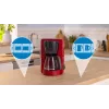 Drip coffee maker Bosch TKA2M114 — 1.25 L water tank, 15-cup, red