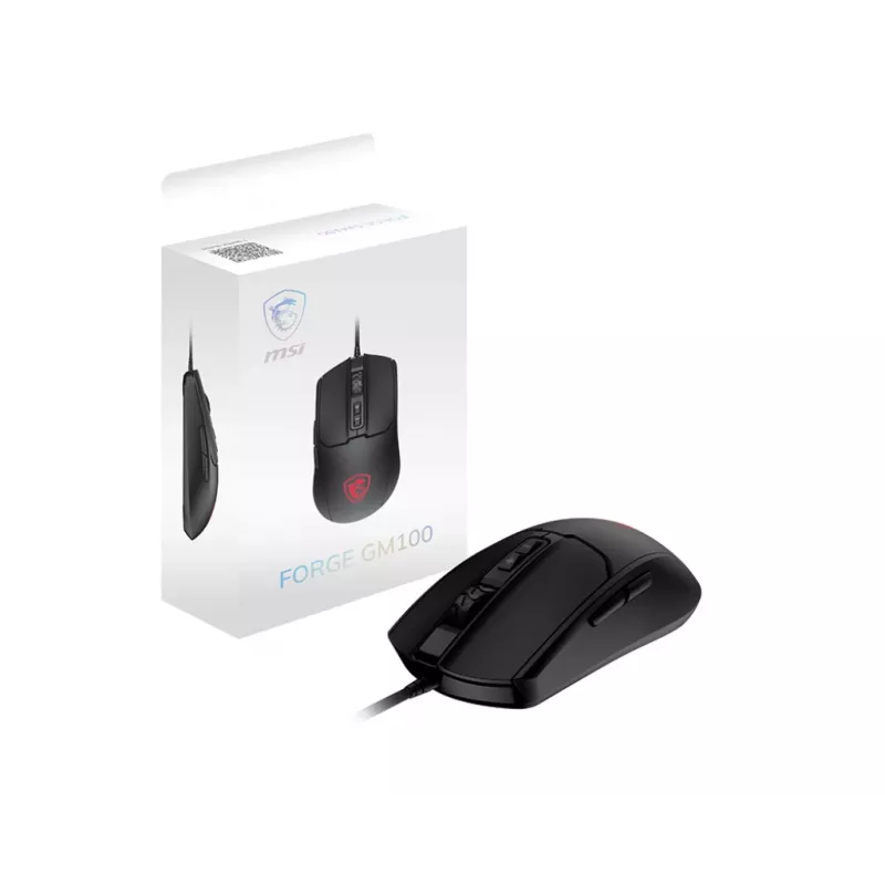 MSI FORGE GM100 mouse Gaming Ambidextrous USB Type-A Optical 6400 DPI