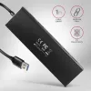 Axagon HUE-F7A 7x USB 3.2 Gen 1 ALU FLAT hub micro power IN 1m USB-A USB 3.2 Gen 1 (3.1 Gen 1) Type-A 5000 Mbit/s Black