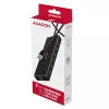 Axagon HUE-F7A 7x USB 3.2 Gen 1 ALU FLAT hub micro power IN 1m USB-A USB 3.2 Gen 1 (3.1 Gen 1) Type-A 5000 Mbit/s Black