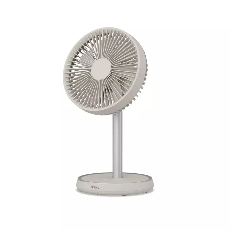 Stand fan Duux Rize Flex 21 cm, 4 speeds, oscillation, 10 W, greige