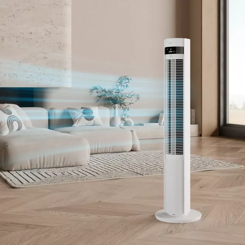 Tower fan Duux Elevate DXTF02 — 29 cm diameter, 12 speeds, oscillation, 4–40 W, white