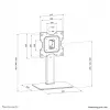 Neomounts DS45-430BL12 TV stand 23-43 inch- swivel, 109.2 cm (43 inch), 100 x 100 mm, 200 x 200 mm, -35 - 35°, Steel, Black