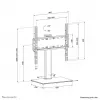 Neomounts DS45-430BL14 TV stand 32-55 inch- swivel, 139.7 cm (55 inch), 100 x 100 mm, 400 x 400 mm, -35 - 35°, Steel, Black