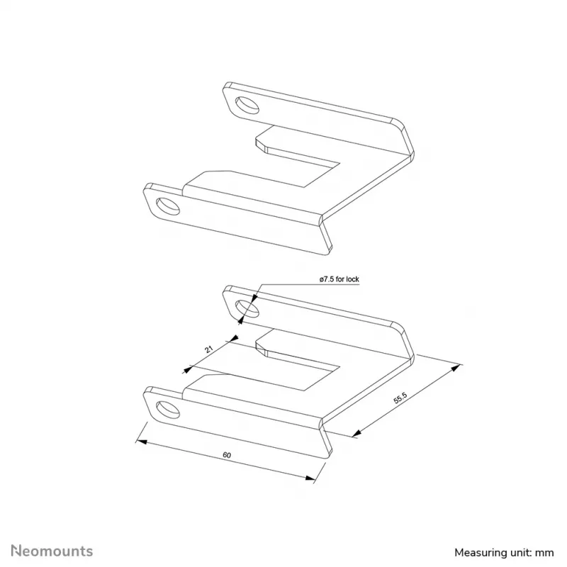 Neomounts ABL-875 Wheel lock set for trolleys (2 pcs)