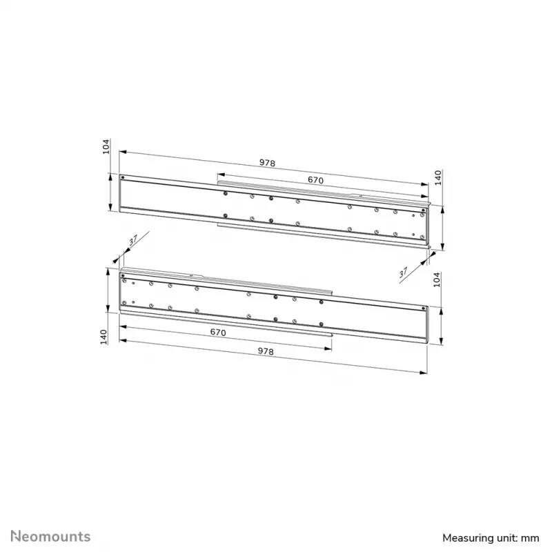 Neomounts ADM-875WH2 Dual screen adapter 42-65 inch