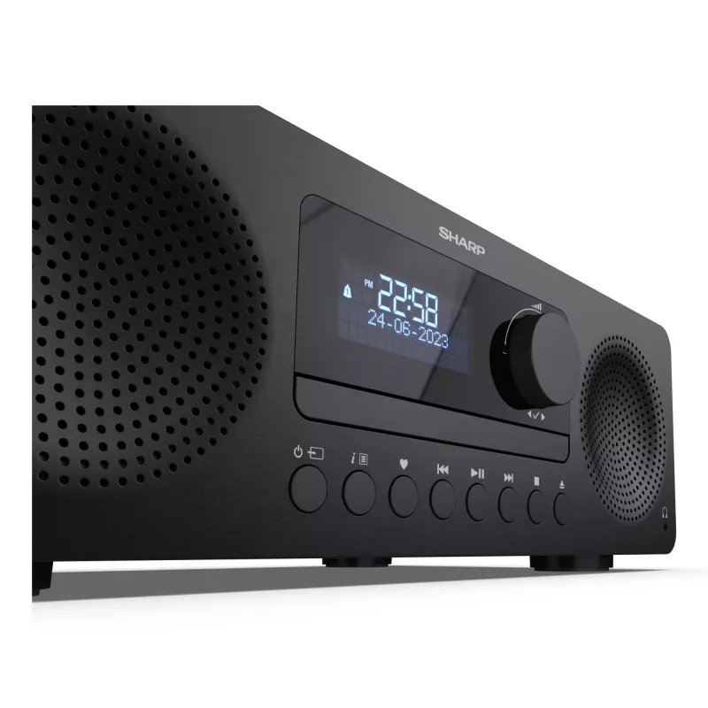 Home audio micro system Sharp XL-B720D 30 W, 2-way speakers, DAB/DAB+/FM, optical disc player, black