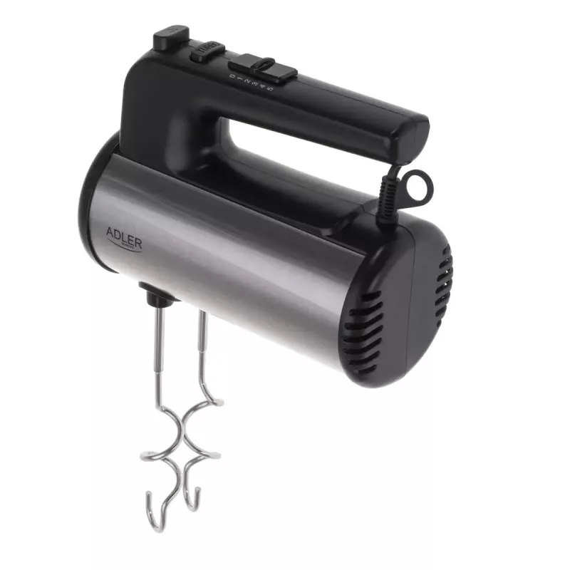 Hand mixer Adler AD 4232 — 900W, 5 speeds + Turbo, stainless steel attachments, black/silver