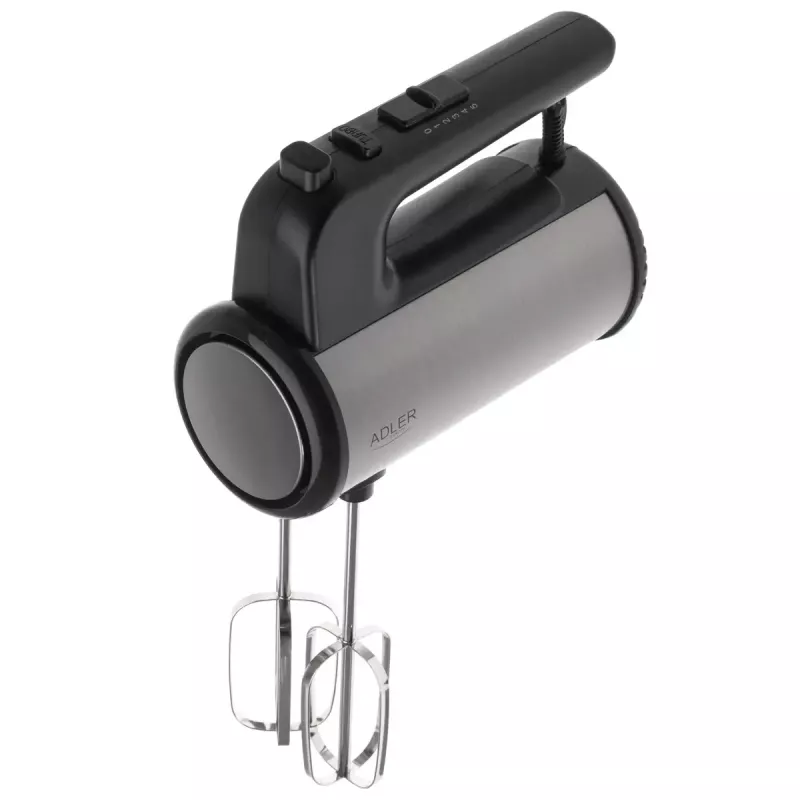 Hand mixer Adler AD 4232 — 900W, 5 speeds + Turbo, stainless steel attachments, black/silver
