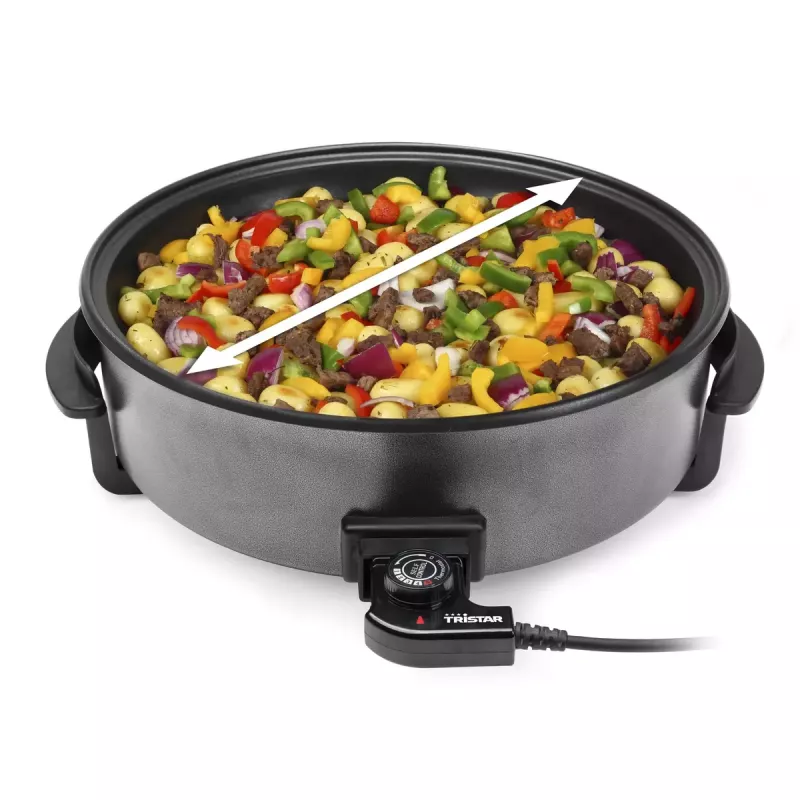 Electric frying pan Tristar PZ-9145 XXL - 40 cm, 1500 W, black