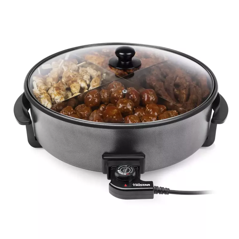 Electric frying pan Tristar PZ-9145 XXL - 40 cm, 1500 W, black