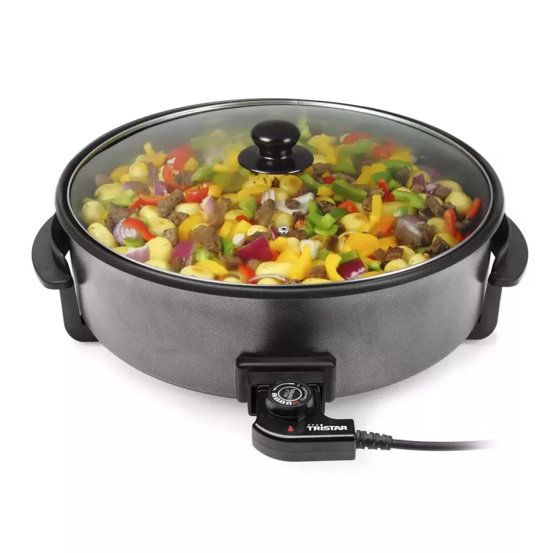Electric frying pan Tristar PZ-9145 XXL - 40 cm, 1500 W, black