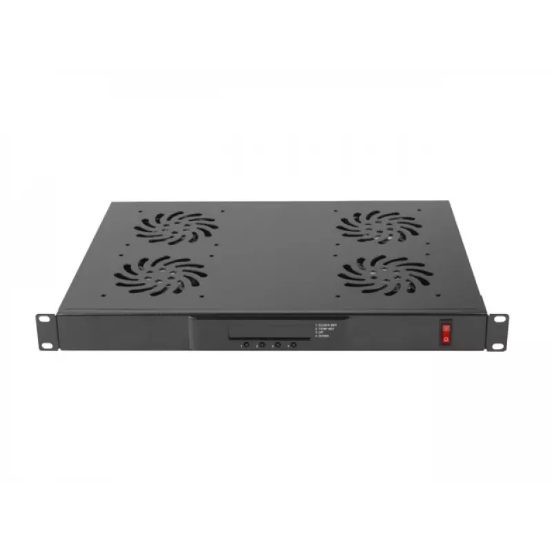 Top panel LANBERG AK-1503-B — 1U, 4 fans, built-in fan, on/off switch, 230 V, 76 W, 483×322×44.5 mm