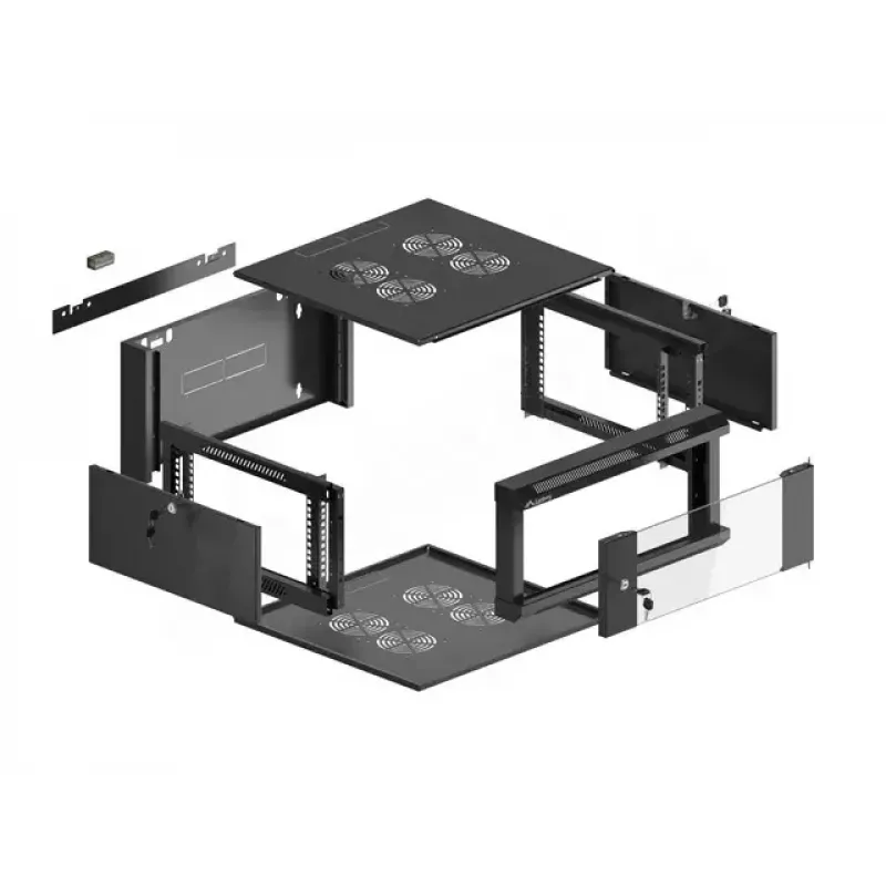 Wall mounted rack Lanberg WFFA-5604-10B