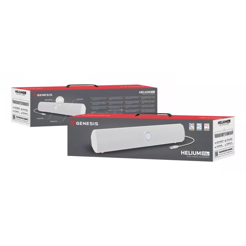 GENESIS NCS-2305 soundbar speaker White 2.0 channels 10 W