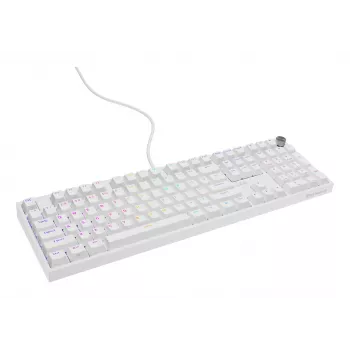 Mechanical keyboard GENESIS THOR 404, full-size USB, QWERTY English, RGB backlight, white