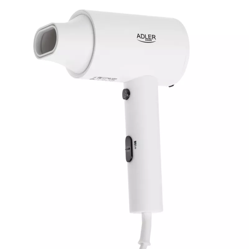Wall-mount hair dryer Adler AD 2285 — 2000 W, 3 temperature settings, cool shot, white