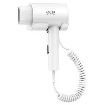 Wall-mount hair dryer Adler AD 2285 — 2000 W, 3 temperature settings, cool shot, white