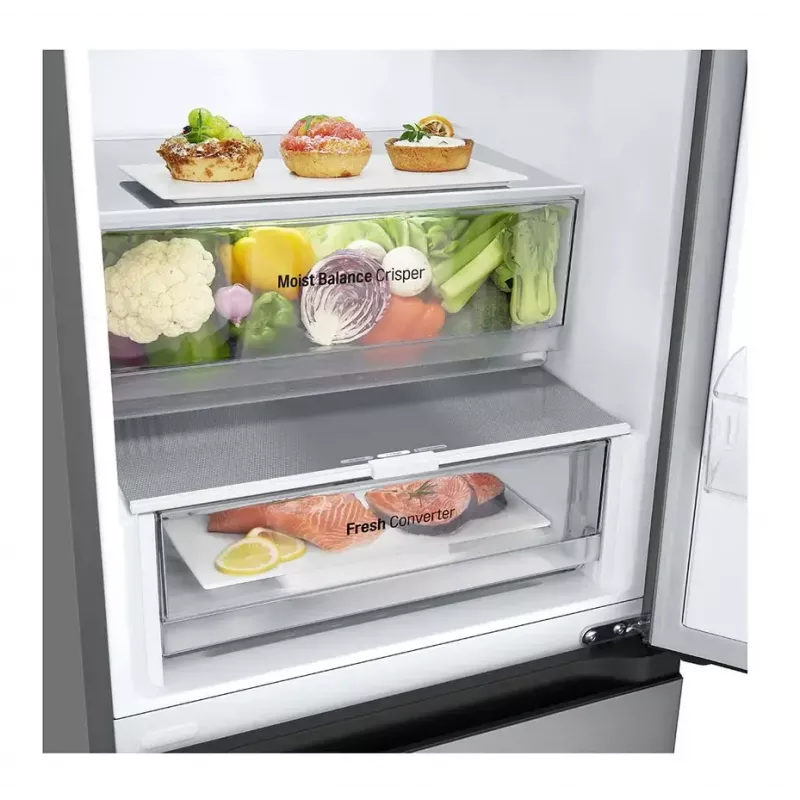 LG GBV3100EPY fridge-freezer Freestanding 344 L E Silver