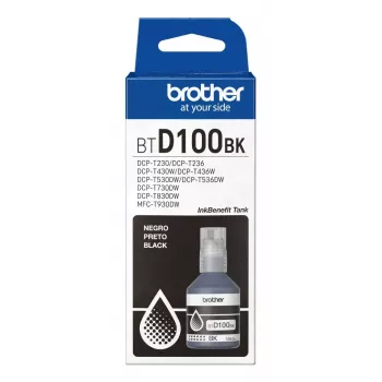Ink cartridge Brother BTD100BK original — black, 108 ml, 7500 pages, 56×123×55.5 mm