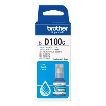 Ink bottle Brother BTD100C cyan original 48.8 ml for Brother printers, 91 g