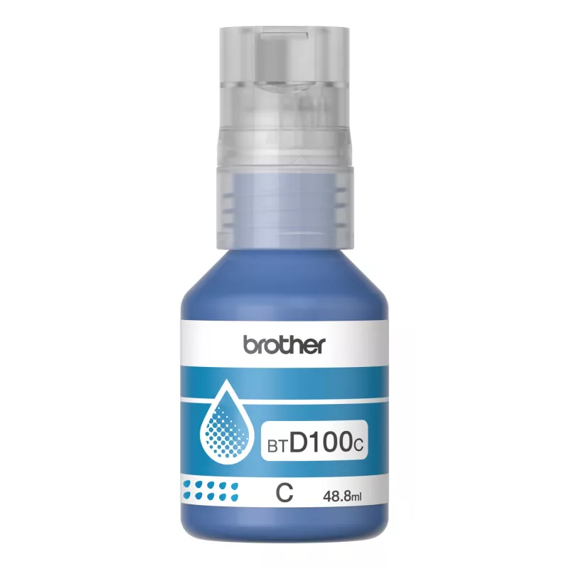 Ink bottle Brother BTD100C cyan original 48.8 ml for Brother printers, 91 g