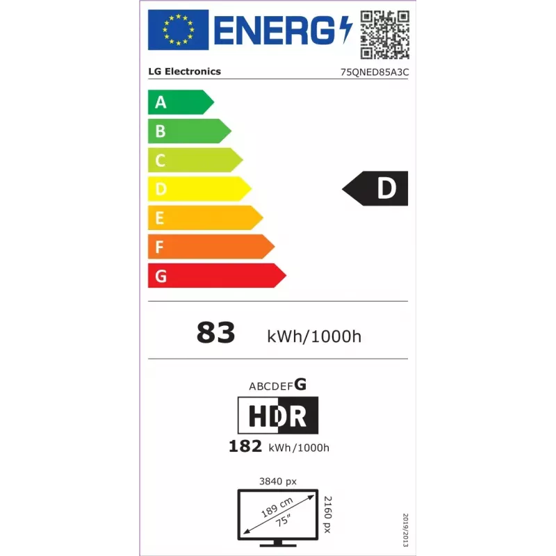 LG QNED AI 75QNED85A3C TV 190.5 cm (75 inch) 4K Ultra HD Smart TV Wi-Fi Black