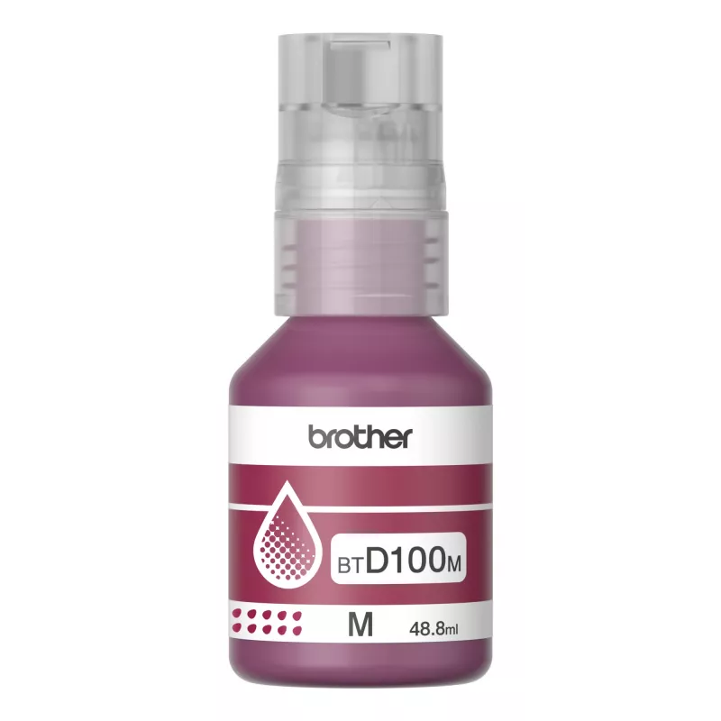 Ink bottle Brother BTD100M magenta original, 48.8 ml, 5000 pages