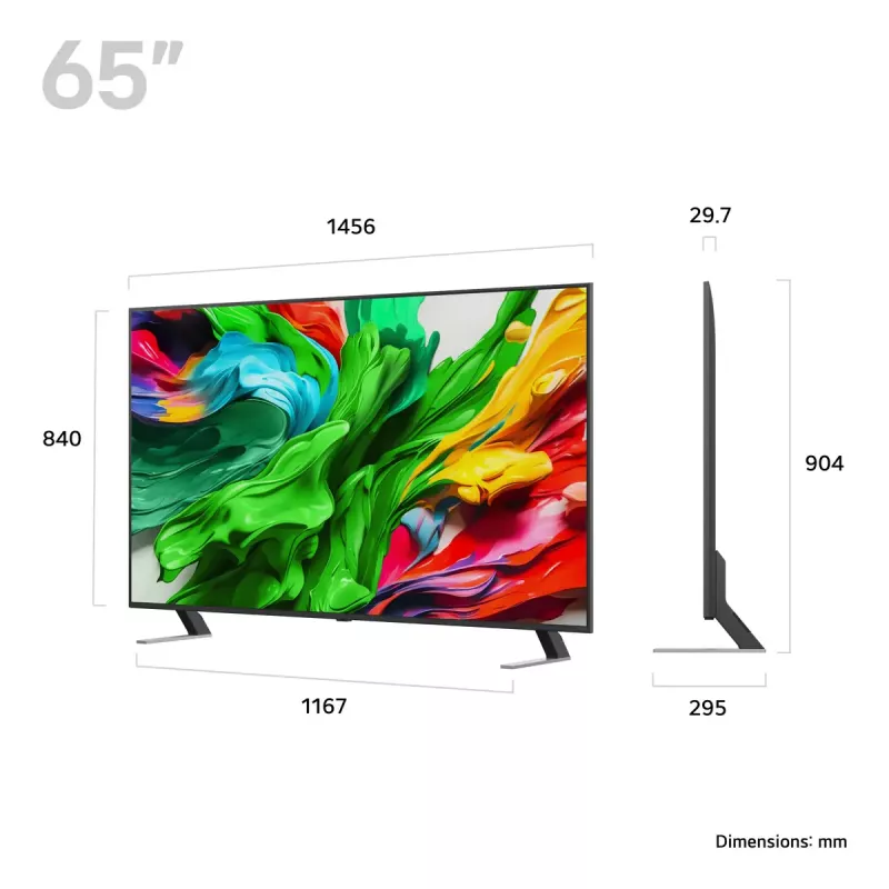 LG QNED AI 65QNED85A3C TV 165.1 cm (65 inch) 4K Ultra HD Smart TV Wi-Fi Black