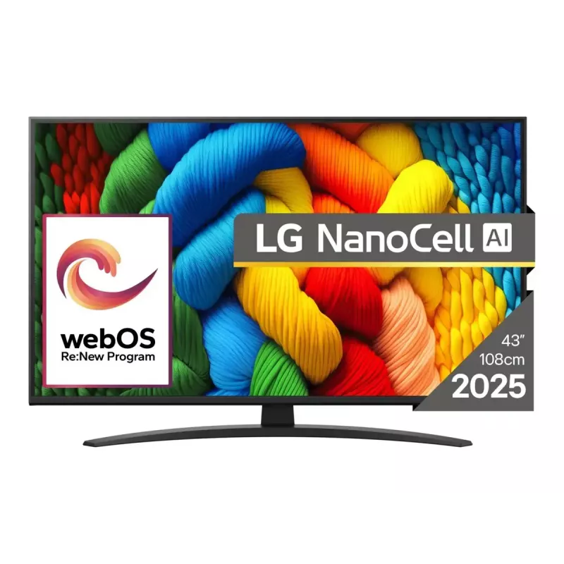 LG NanoCell AI 43NANO81A3A TV 109.2 cm (43 inch) 4K Ultra HD Smart TV Wi-Fi Black