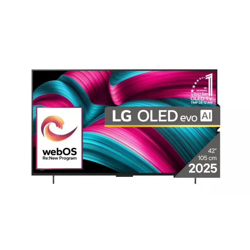LG OLED evo AI OLED42C51LA TV 106.7 cm (42 inch) 4K Ultra HD Smart TV Wi-Fi Black