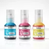 Ink bottles Brother BTD100CLVAL magenta, cyan, yellow — original colour ink, 5000 pages yield