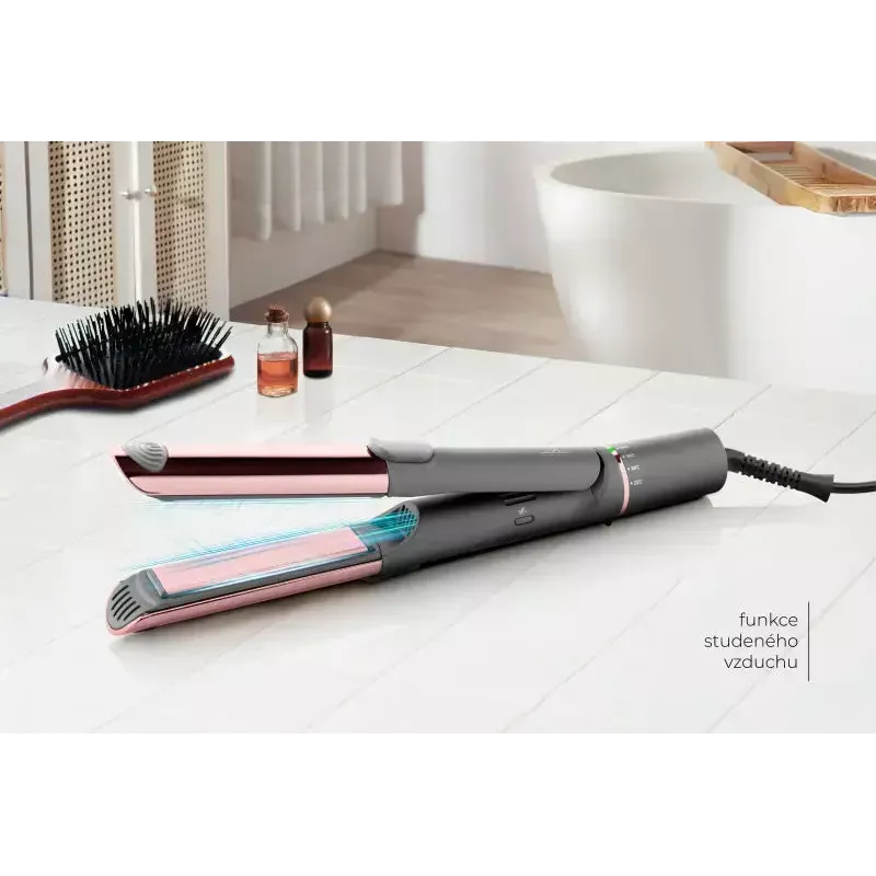 Curling iron ETA Fenité Exclusive 56 W, ceramic tourmaline plates, 9 heat levels, LED display, 1.7 m cord