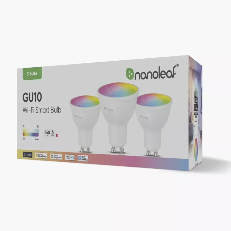 Smart bulb Nanoleaf N7502B02-3GU10 RGBCW Wi‑Fi 3 pcs pack GU10