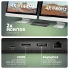 Axagon HMC-U4 USB4 dock, 3x USB-A, 2x USB-C, HDMI & DP 8K/30Hz, RJ-45, SD/mSD, audio, PD 100W
