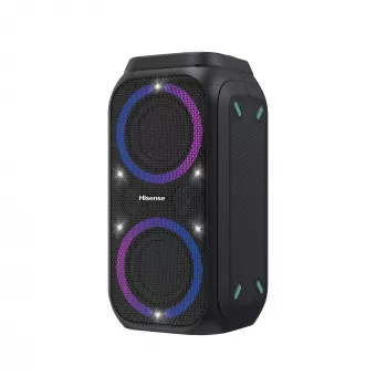 Portable party speaker HISENSE Party Rocker 160 — 160 W RMS, 2.0 channels, IPX4, black, 6.3 kg